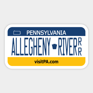 Allegheny River Recreational River license plate Sticker